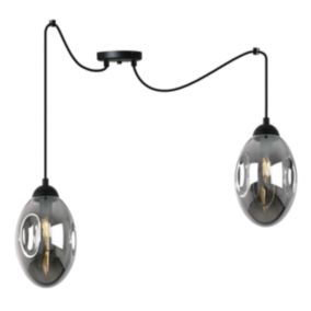 Lampa sufitowa wisząca Light Home LH Vigo Spider 2x E14 60W czarny 1szt.