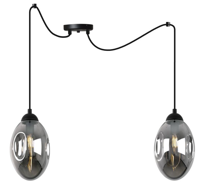 Lampa sufitowa wisząca Light Home LH Vigo Spider 2x E14 60W czarny 1szt.