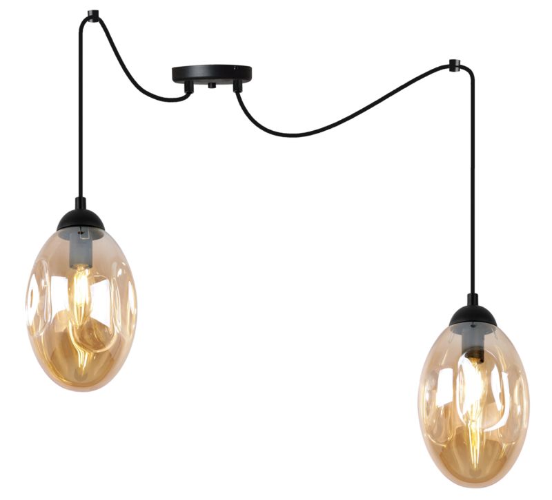 Lampa sufitowa wisząca Light Home LH Vigo Spider 2x E14 60W miodowy 1szt.