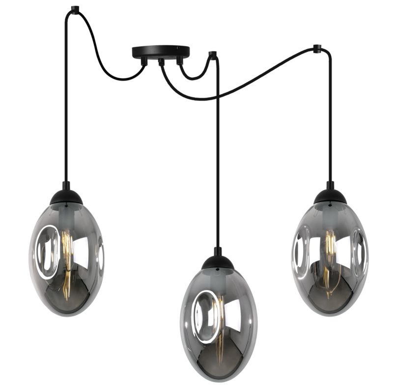 Lampa sufitowa wisząca Light Home LH Vigo Spider 3x E14 60W czarny 1szt.