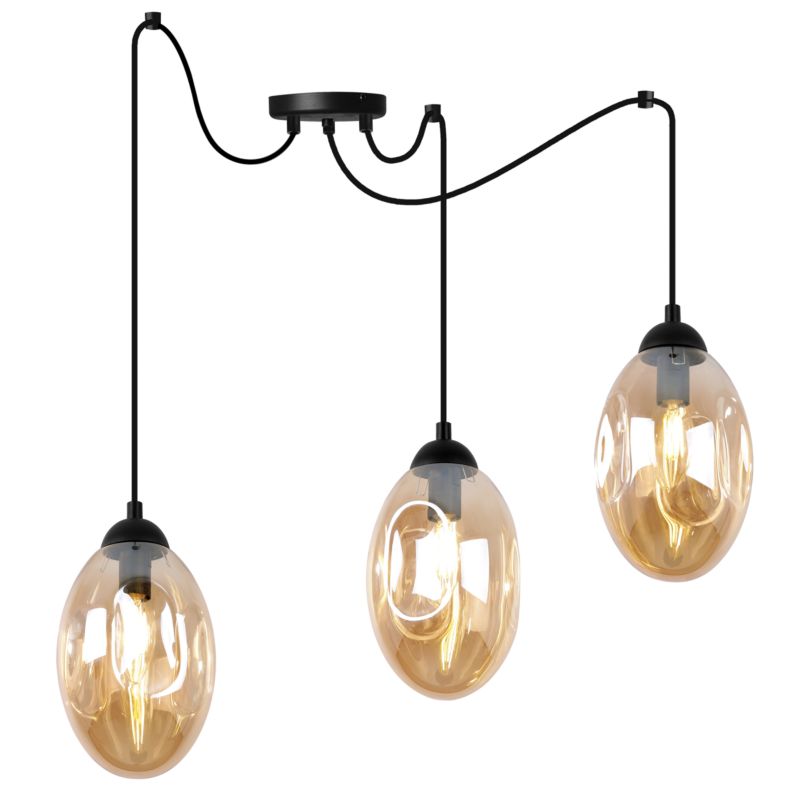 Lampa sufitowa wisząca Light Home LH Vigo Spider 3x E14 60W miodowy 1szt.