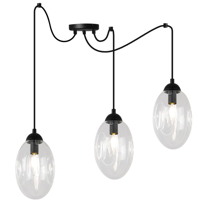 Lampa sufitowa wisząca Light Home LH Vigo Spider 3x E14 60W transparentny 1szt.