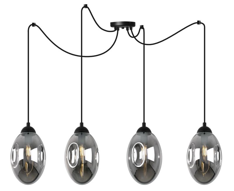 Lampa sufitowa wisząca Light Home LH Vigo Spider 4x E14 60W czarny 1szt.
