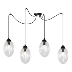 Lampa sufitowa wisząca Light Home LH Vigo Spider 4x E14 60W transparentny 1szt.