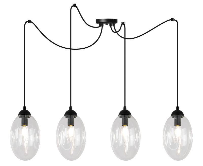 Lampa sufitowa wisząca Light Home LH Vigo Spider 4x E14 60W transparentny 1szt.
