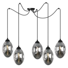 Lampa sufitowa wisząca Light Home LH Vigo Spider 5x E14 60W czarny 1szt.