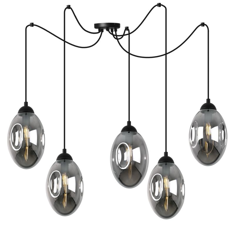 Lampa sufitowa wisząca Light Home LH Vigo Spider 5x E14 60W czarny 1szt.