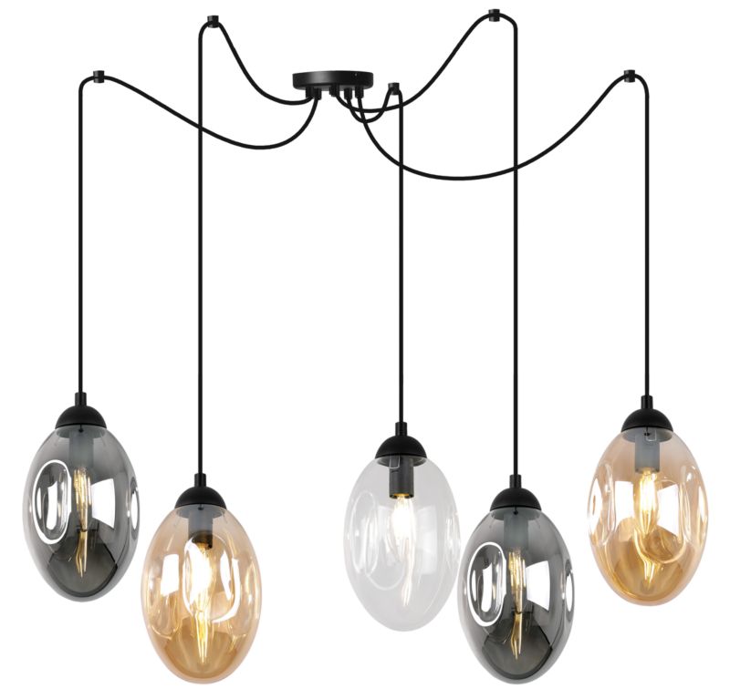 Lampa sufitowa wisząca Light Home LH Vigo Spider 5x E14 60W multikolor 1szt.