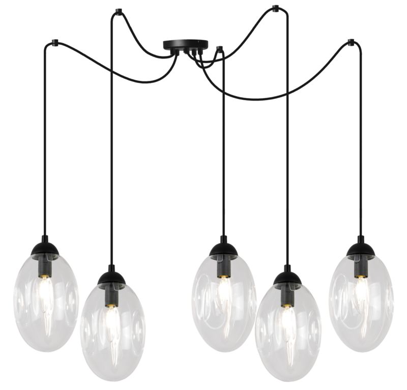 Lampa sufitowa wisząca Light Home LH Vigo Spider 5x E14 60W transparentny 1szt.