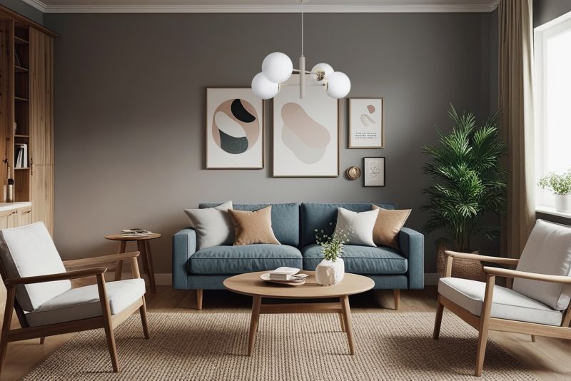 Lampa sufitowa wisząca Light Home LH Vinceza 4x E14 kaszmirowy/złoty 1szt.