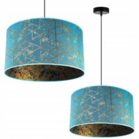 Lampa sufitowa wisząca Light Home LH Werona 1x E27 60W abażur 40cm niebieski 1szt.