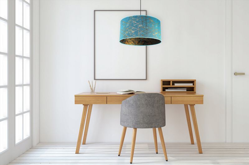 Lampa sufitowa wisząca Light Home LH Werona 1x E27 60W abażur 45cm niebieski 1szt.
