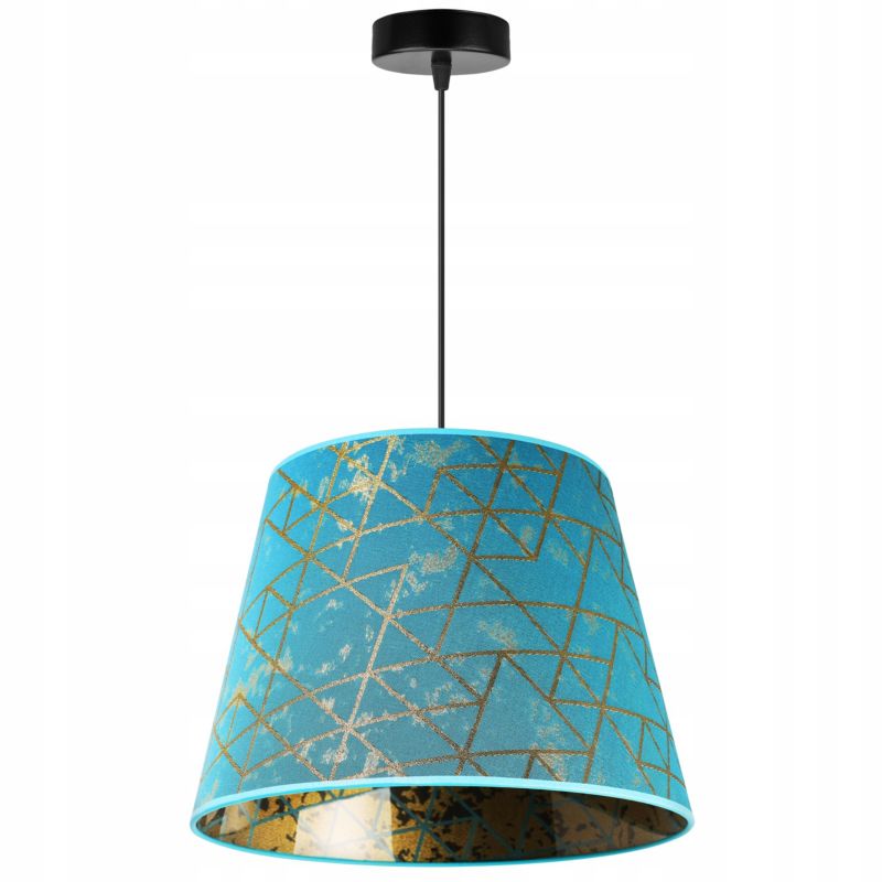 Lampa sufitowa wisząca Light Home LH Werona 1x E27 60W abażur stożek niebieski 1szt.