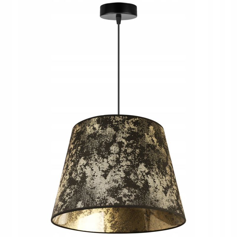 Lampa sufitowa wisząca Light Home LH Werona 1x E27 60W abażur stożek złoty/czarny 1szt.
