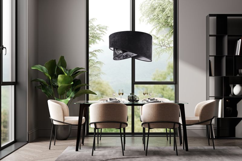 Lampa sufitowa wisząca Light Home LH Werona 1x E27 60W czarny 1szt.