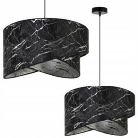 Lampa sufitowa wisząca Light Home LH Werona 1x E27 60W marmur czarny/srebrny 1szt.