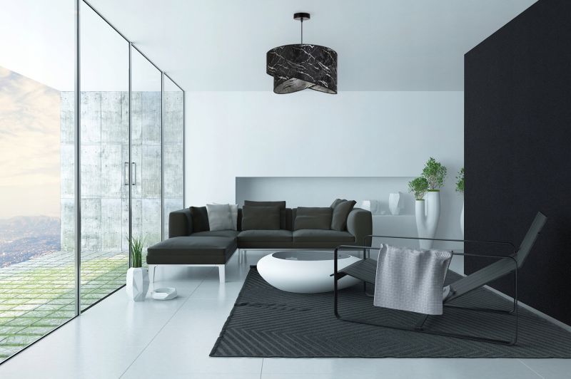 Lampa sufitowa wisząca Light Home LH Werona 1x E27 60W marmur czarny/srebrny 1szt.