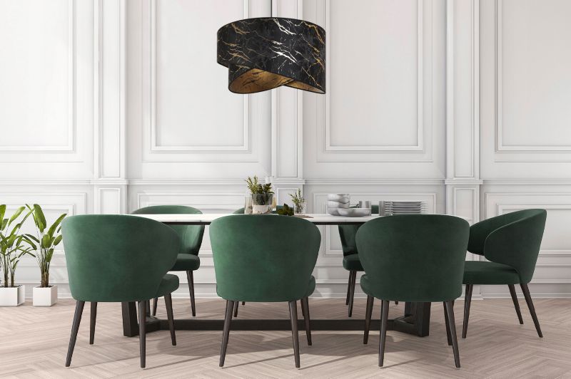 Lampa sufitowa wisząca Light Home LH Werona 1x E27 60W marmur czarny/złoty 1szt.