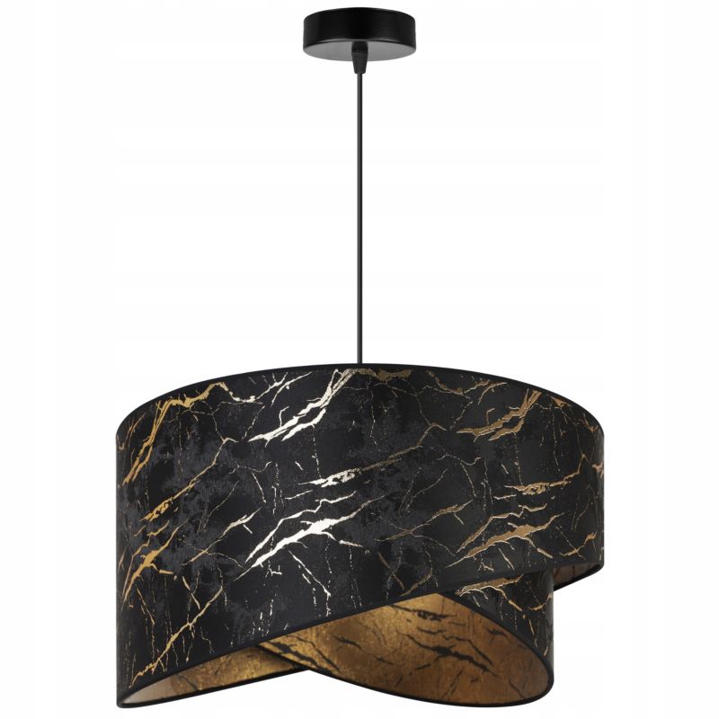 Lampa sufitowa wisząca Light Home LH Werona 1x E27 60W marmur czarny/złoty 1szt.