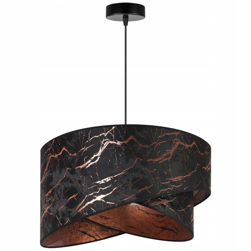 Lampa sufitowa wisząca Light Home LH Werona 1x E27 60W marmur miedź/czarny 1szt.