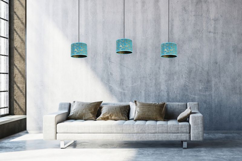 Lampa sufitowa wisząca Light Home LH Werona 1x E27 60W niebieski 1szt.