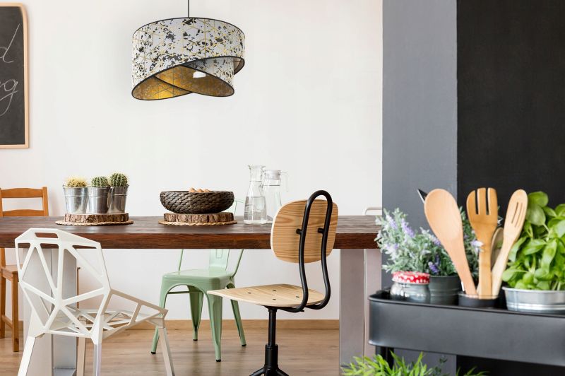 Lampa sufitowa wisząca Light Home LH Werona 1x E27 60W szary/złoty 1szt.