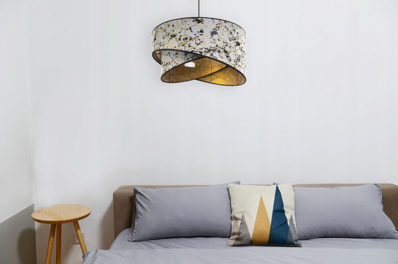 Lampa sufitowa wisząca Light Home LH Werona 1x E27 60W szary/złoty 1szt.