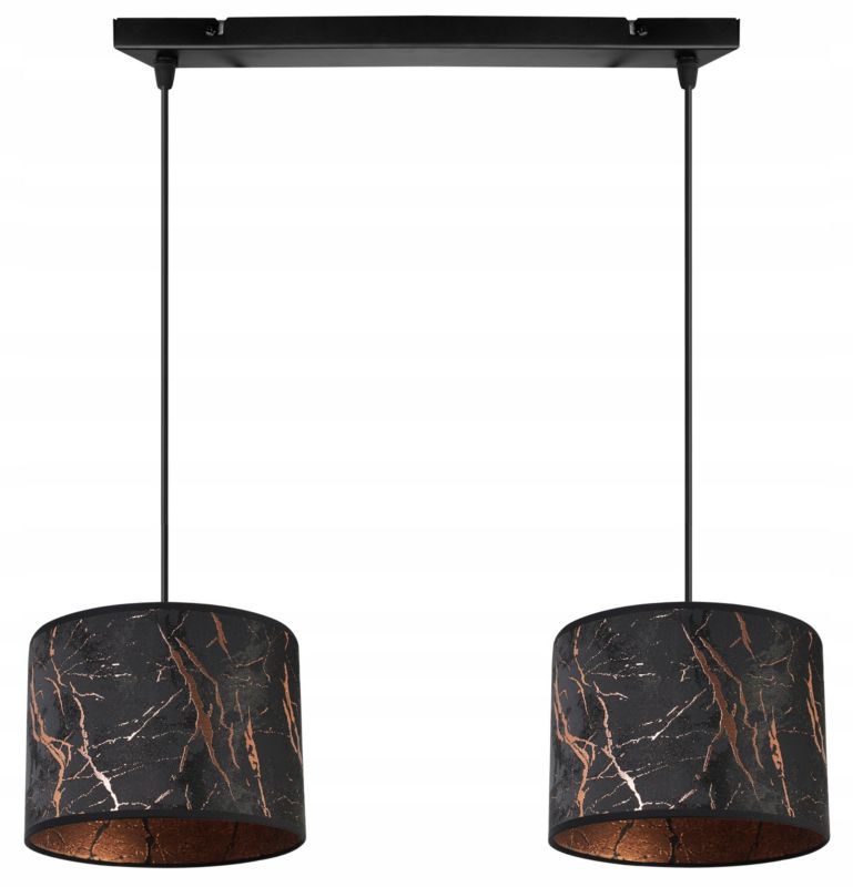Lampa sufitowa wisząca Light Home LH Werona 2x E27 60W czarny/miedź 1szt.