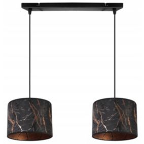 Lampa sufitowa wisząca Light Home LH Werona 2x E27 60W czarny/miedź 1szt.