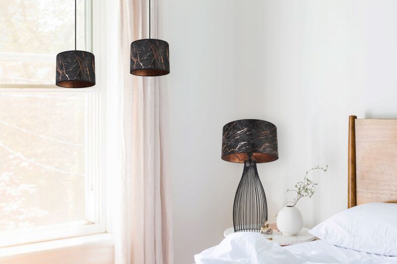 Lampa sufitowa wisząca Light Home LH Werona 2x E27 60W czarny/miedź 1szt.