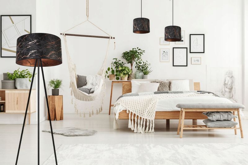 Lampa sufitowa wisząca Light Home LH Werona 2x E27 60W czarny/miedź 1szt.