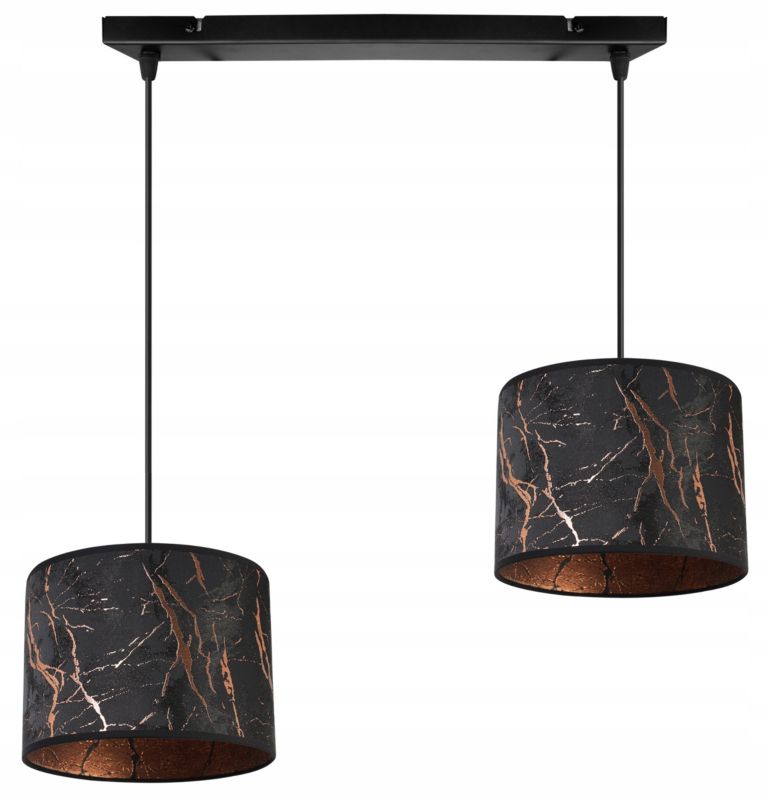 Lampa sufitowa wisząca Light Home LH Werona 2x E27 60W czarny/miedź 1szt.
