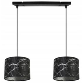 Lampa sufitowa wisząca Light Home LH Werona 2x E27 60W czarny/srebrny 1szt.