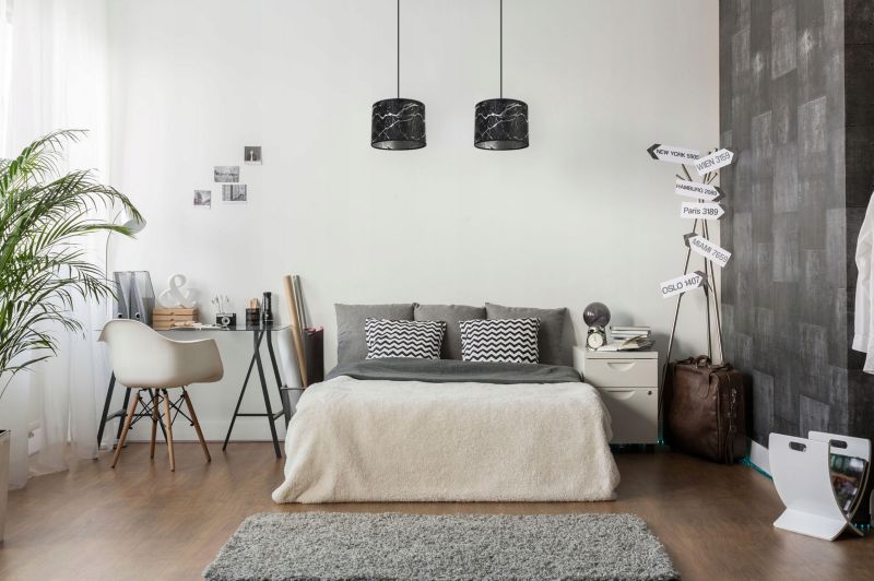 Lampa sufitowa wisząca Light Home LH Werona 2x E27 60W czarny/srebrny 1szt.