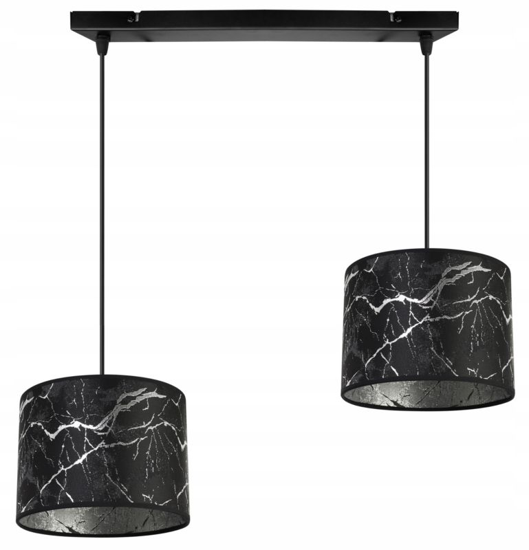 Lampa sufitowa wisząca Light Home LH Werona 2x E27 60W czarny/srebrny 1szt.