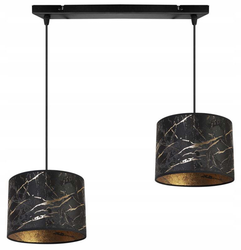 Lampa sufitowa wisząca Light Home LH Werona 2x E27 60W czarny/złoty 1szt.