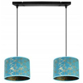 Lampa sufitowa wisząca Light Home LH Werona 2x E27 60W niebieski 1szt.