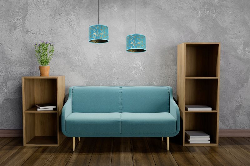Lampa sufitowa wisząca Light Home LH Werona 2x E27 60W niebieski 1szt.