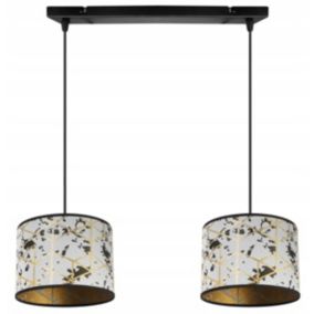 Lampa sufitowa wisząca Light Home LH Werona 2x E27 60W szary/złoty 1szt.