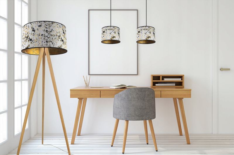 Lampa sufitowa wisząca Light Home LH Werona 2x E27 60W szary/złoty 1szt.
