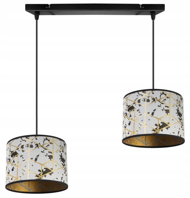 Lampa sufitowa wisząca Light Home LH Werona 2x E27 60W szary/złoty 1szt.