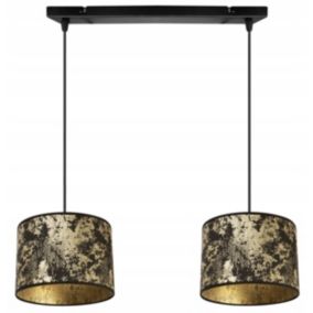 Lampa sufitowa wisząca Light Home LH Werona 2x E27 60W złoty/czarny 1szt.