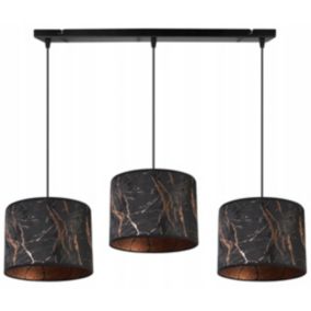 Lampa sufitowa wisząca Light Home LH Werona 3x E27 60W czarny/miedź 1szt.