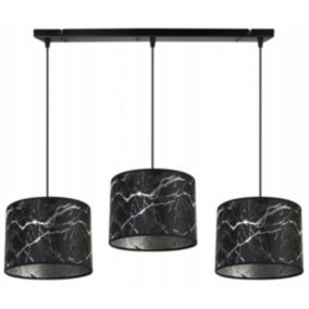 Lampa sufitowa wisząca Light Home LH Werona 3x E27 60W czarny/srebrny 1szt.