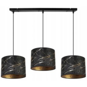 Lampa sufitowa wisząca Light Home LH Werona 3x E27 60W czarny/złoty 1szt.