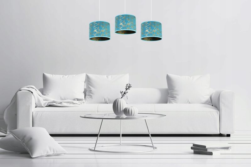 Lampa sufitowa wisząca Light Home LH Werona 3x E27 60W niebieski 1szt.