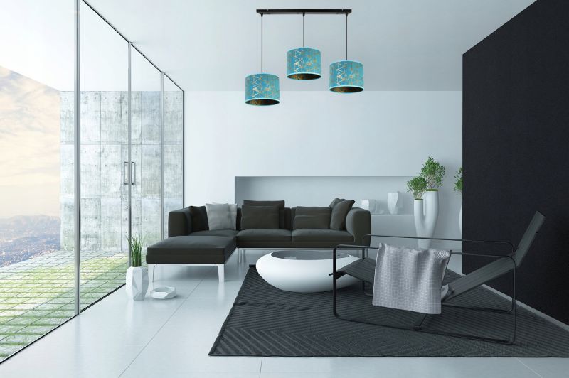 Lampa sufitowa wisząca Light Home LH Werona 3x E27 60W niebieski 1szt.
