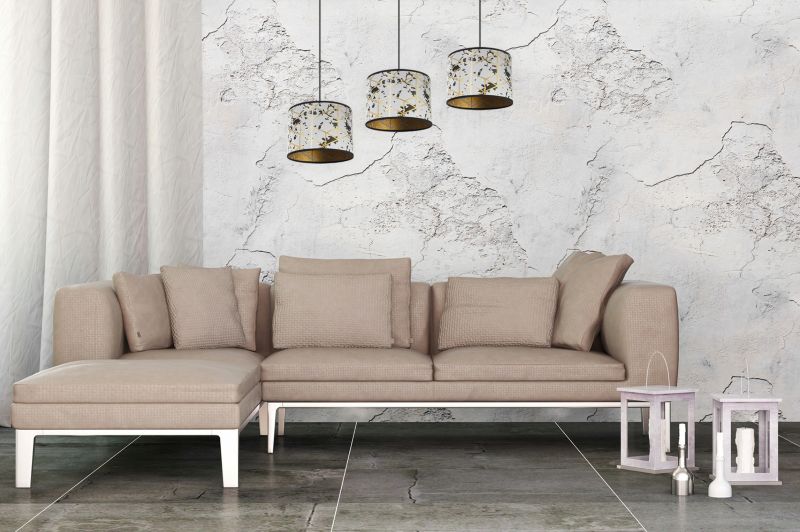 Lampa sufitowa wisząca Light Home LH Werona 3x E27 60W szary/złoty 1szt.