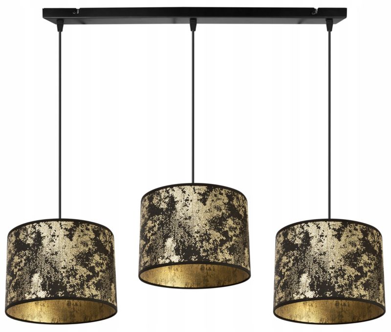 Lampa sufitowa wisząca Light Home LH Werona 3x E27 60W złoty/czarny 1szt.