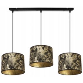 Lampa sufitowa wisząca Light Home LH Werona 3x E27 60W złoty/czarny 1szt.